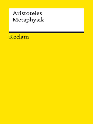 cover image of Metaphysik. Schriften zur Ersten Philosophie